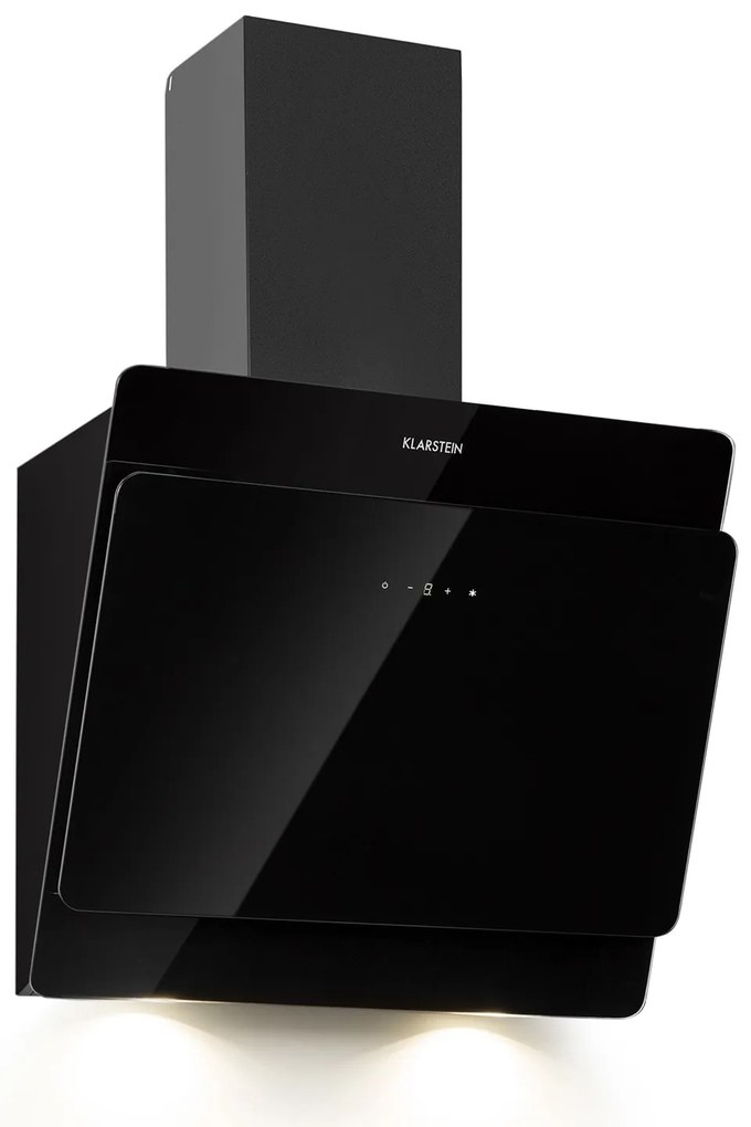 Klarstein Aurica 60, páraelszívó, 60 cm, 620 m³/ó, LED, érintőképernyős, üveg, fekete