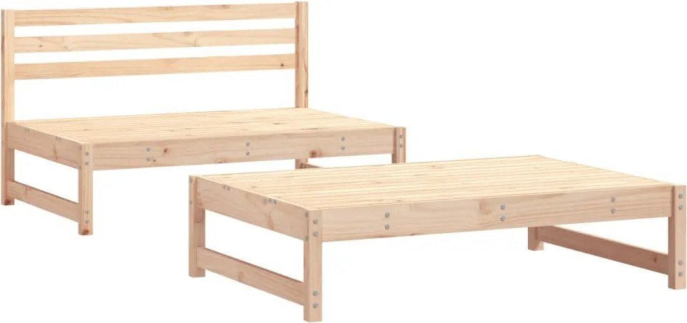 vidaXL 2 részes tömör fenyőfa kerti pihenőgarnitúra