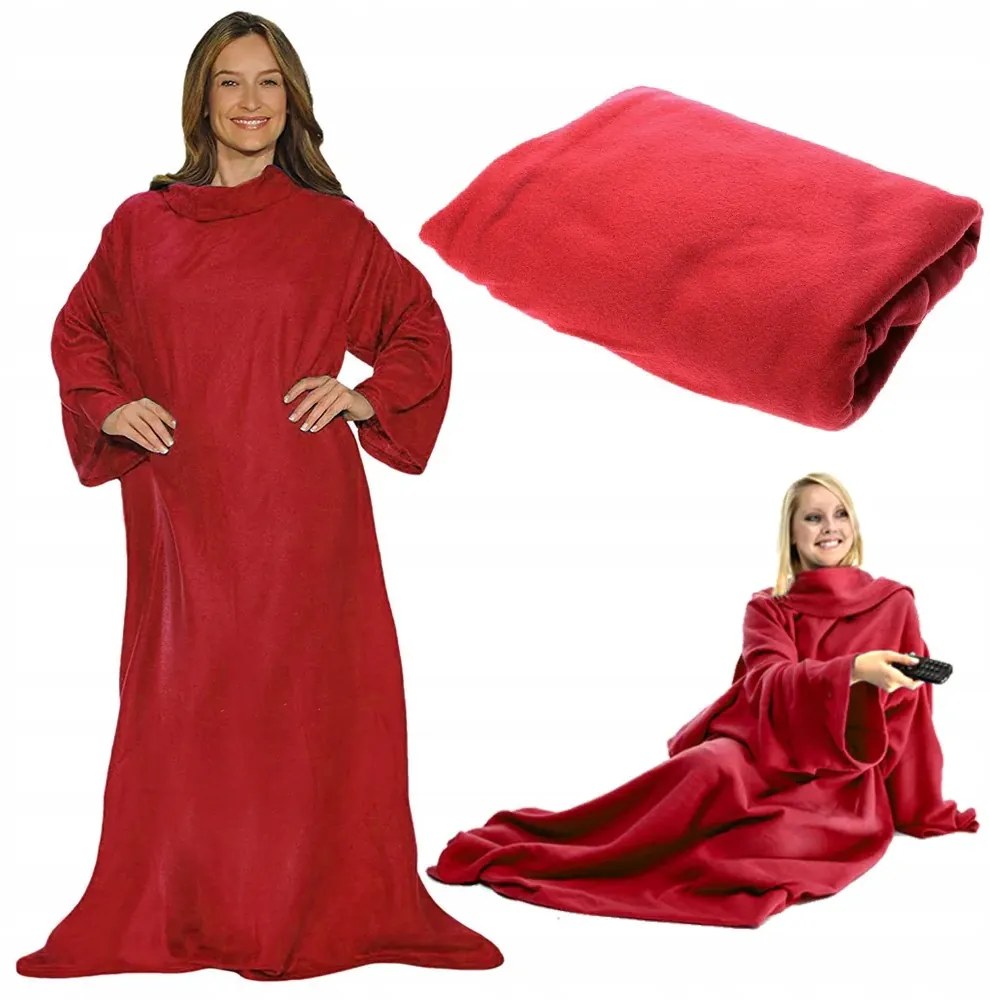 Hosszú TV nézős takaró ujjakkal - red