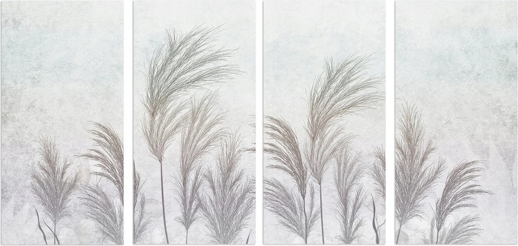 Fali dekoráció a nappaliba Nagy vászonkép Pasztell füvek 60x120