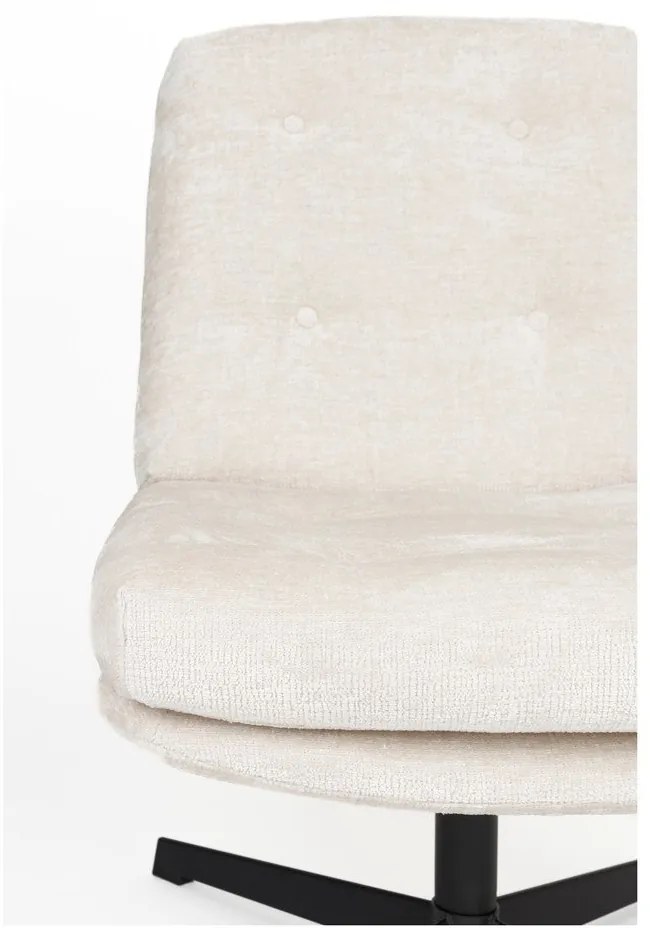 Krémszínű forgó fotel Kai – White Label