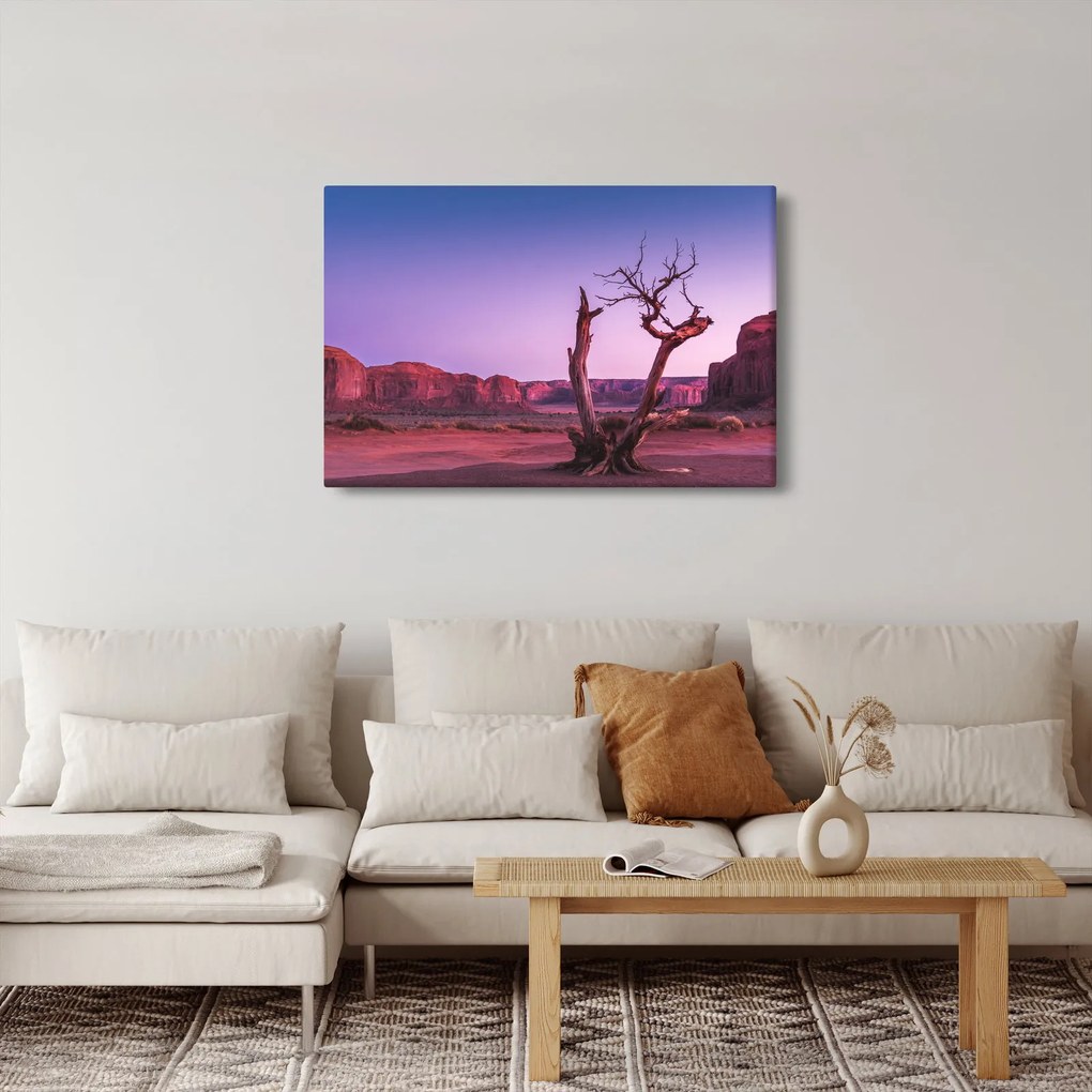 Vászonkép - Fa a vörös szikláknál (90x60 cm)