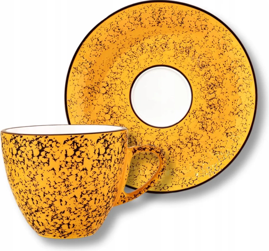 Kávéscsésze porcelán sárga 300ml és csészealj 15cm Wilmax