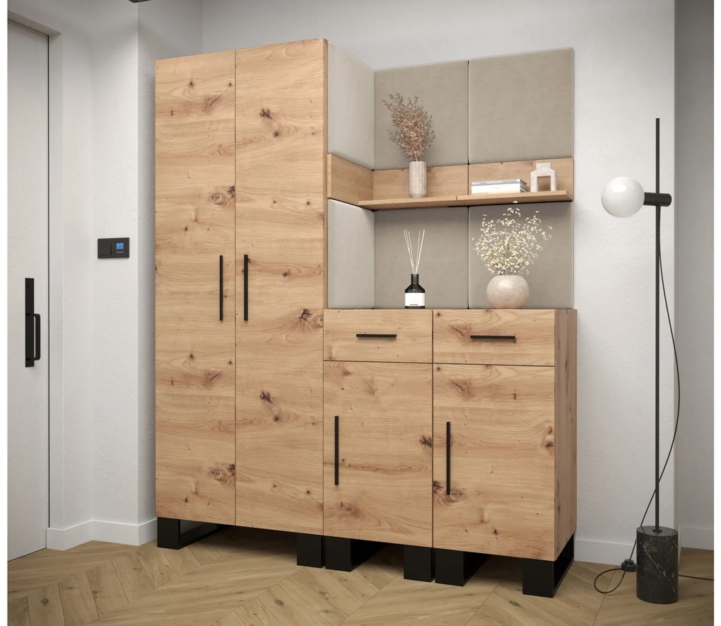 Előszobabútor Amanda 7 (artisan tölgy + bézs). 1085911