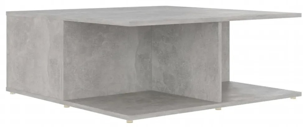 betonszürke szerelt fa dohányzóasztal 80 x 80 x 31 cm
