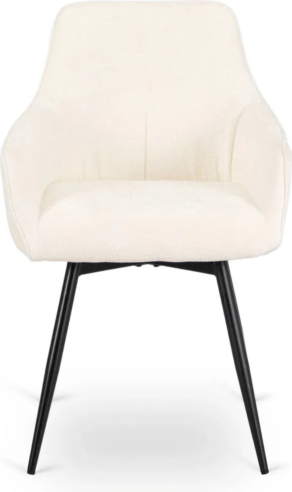 LARISA forgó étkezőszék krém bouclé