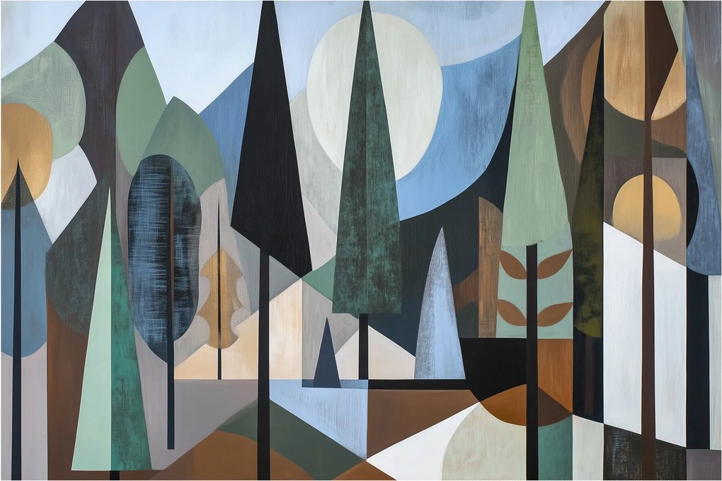Kép - Természetes geometriai absztrakció II. (90x60 cm)