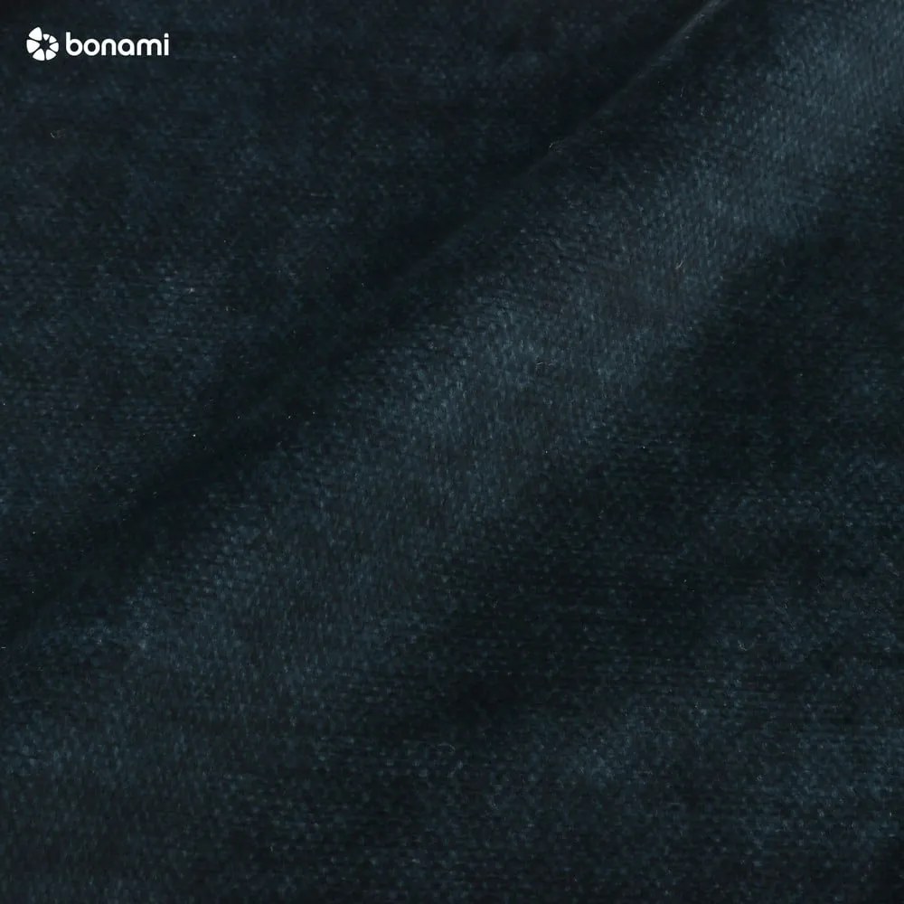 Sötétkék kárpitozott franciaágy tárolóhellyel ágyráccsal 160x200 cm Jade – Bobochic Paris