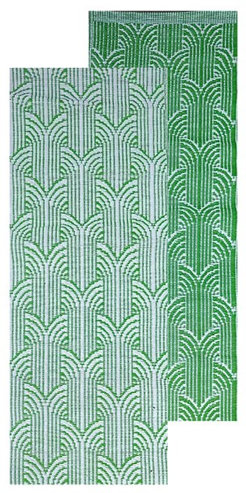 Art Deco mintás kétoldalú kültéri szőnyeg, 120 x 60 cm