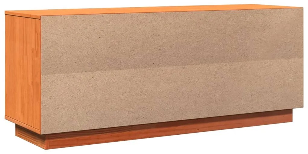 viaszbarna tömör fenyőfa cipőszekrény 110 x 34 x 45 cm