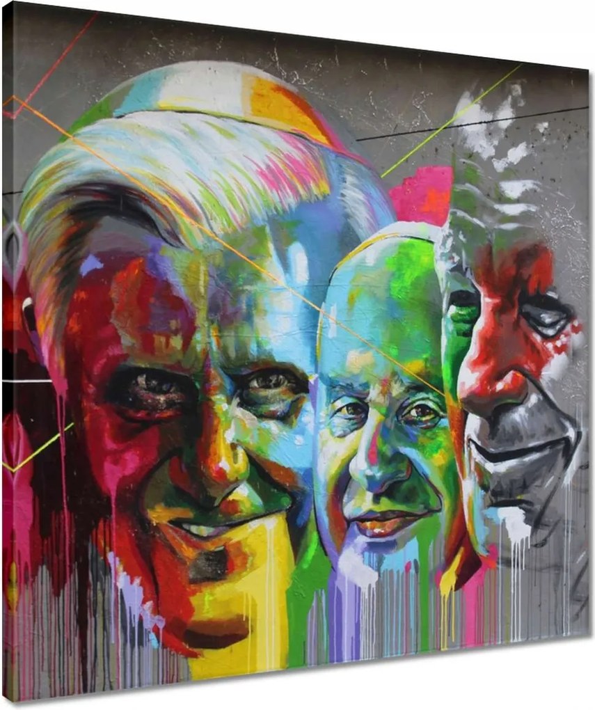 Vászonkép 50x50 Grafiti Pápa Dekoráció