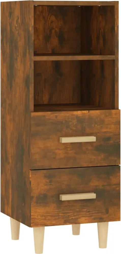 vidaXL füstös tölgy színű szerelt fa tálalószekrény 34,5 x 34 x 90 cm