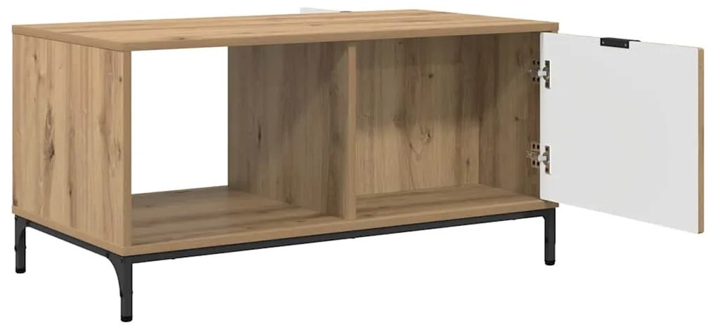 Dohányzóasztal kézműves tölgy 90 x 49 x 46 cm Faanyag