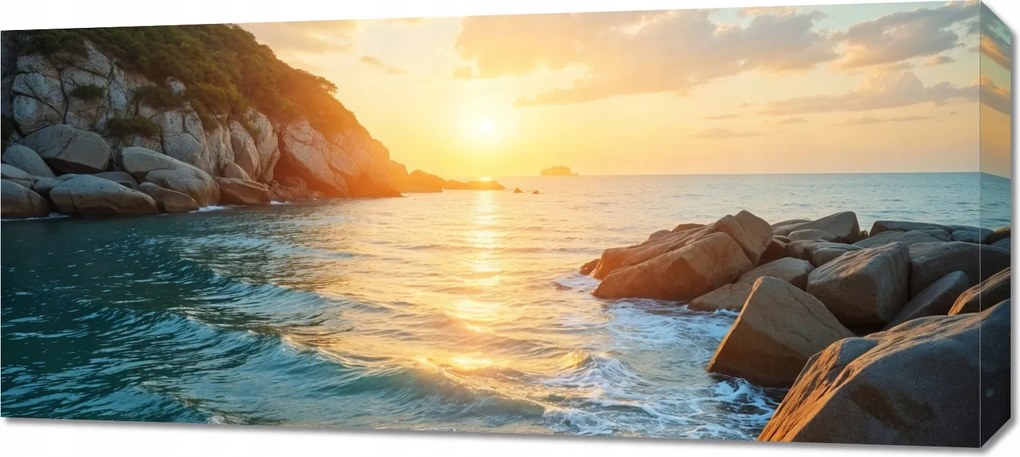 Vászonkép 90x40cm Hálószoba Nappaliba Panoráma Öböl