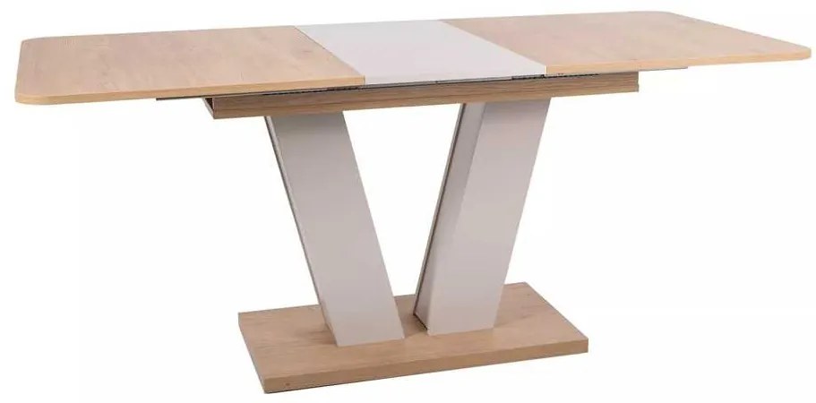 Platon étkezőasztal 136 x 80 cm, cremona tölgy / krém