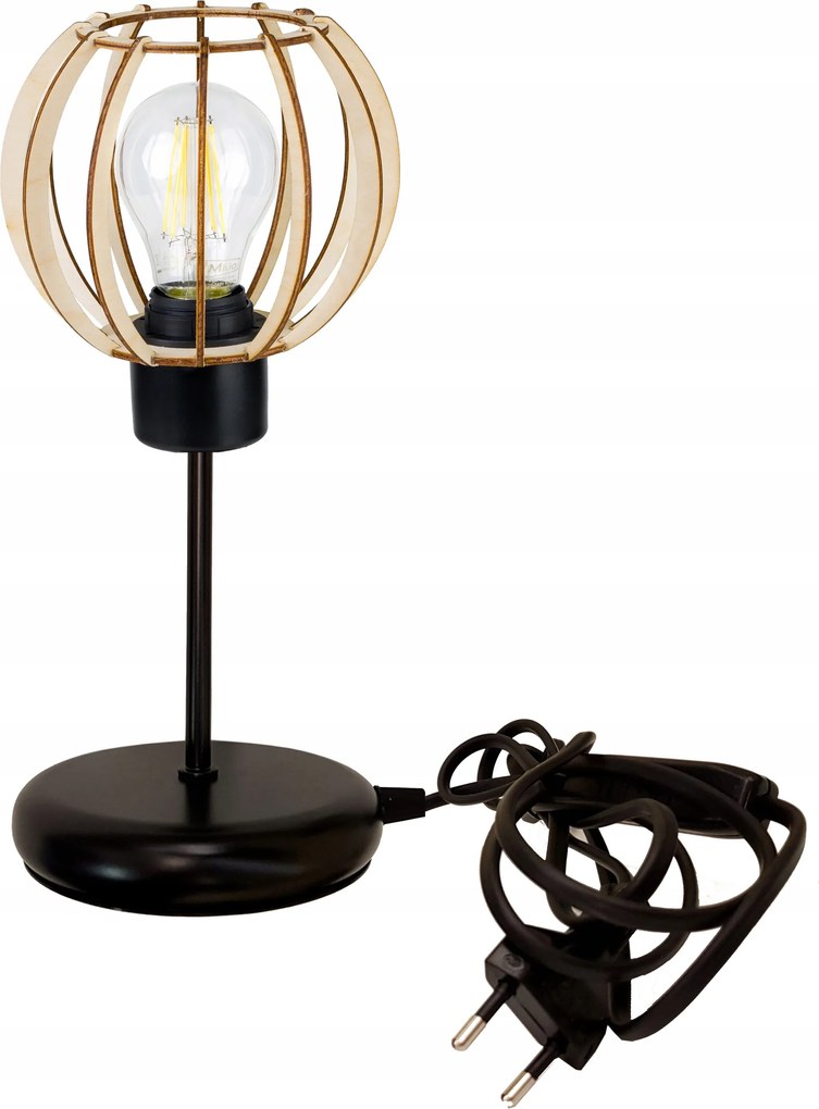 Éjjeli lámpa Loft asztali lámpa led E27 Fa