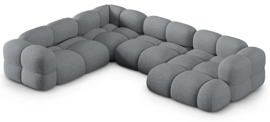 Szürke sarokkanapé (bal oldali-U alakú) Loretto – Cosmopolitan Design