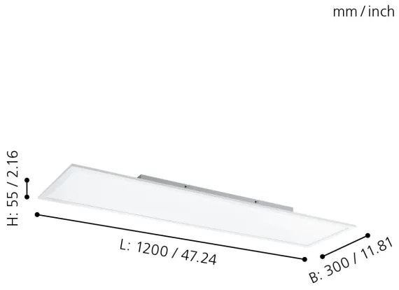 Eglo 98767-LED RGBW Dimmelhető lámpa SALOBRENA-B LED/32,5W/230V 120x30 cm + távirányító