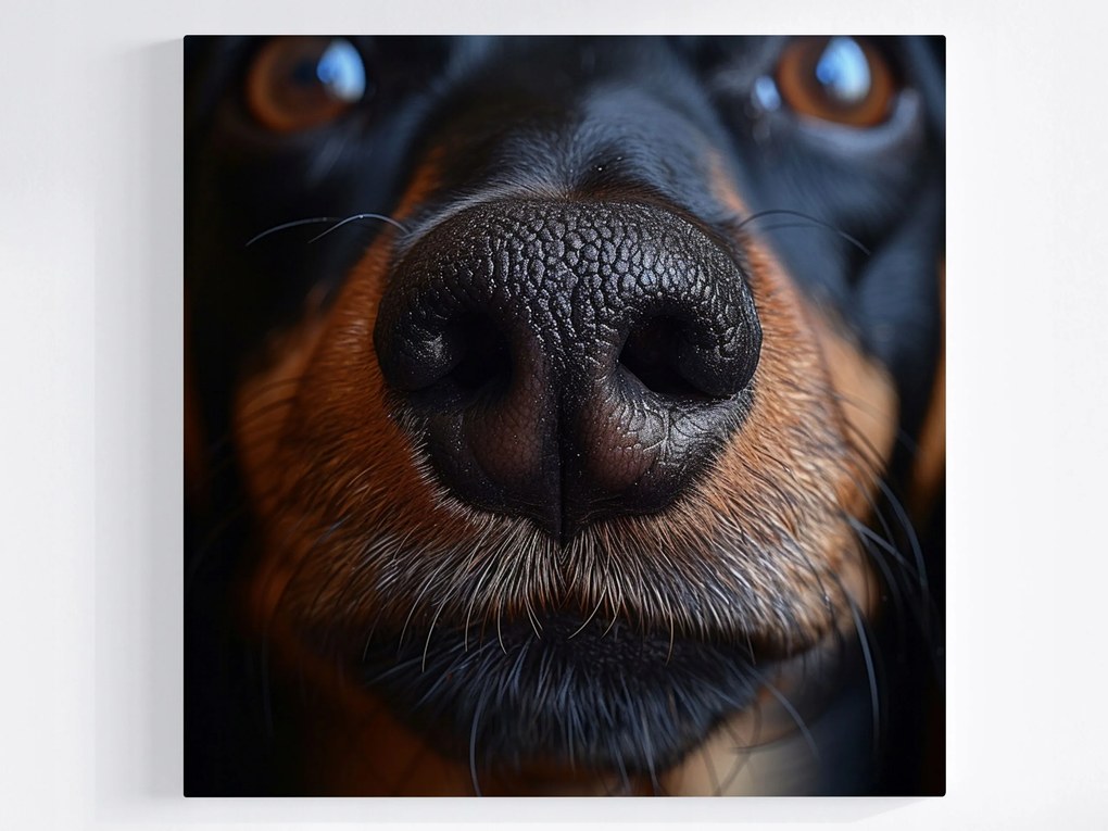 Vászonkép Canvas Fotó Makró Természet Portré Kutya Orr 80x80
