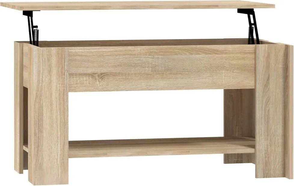 vidaXL sonoma tölgy színű szerelt fa dohányzóasztal 101 x 49 x 52 cm