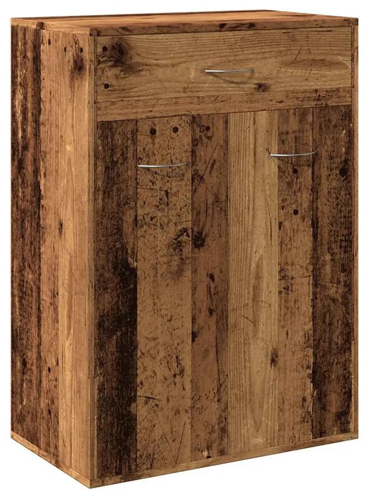 antik fa színű szerelt fa cipősszekrény 60 x 35 x 84 cm