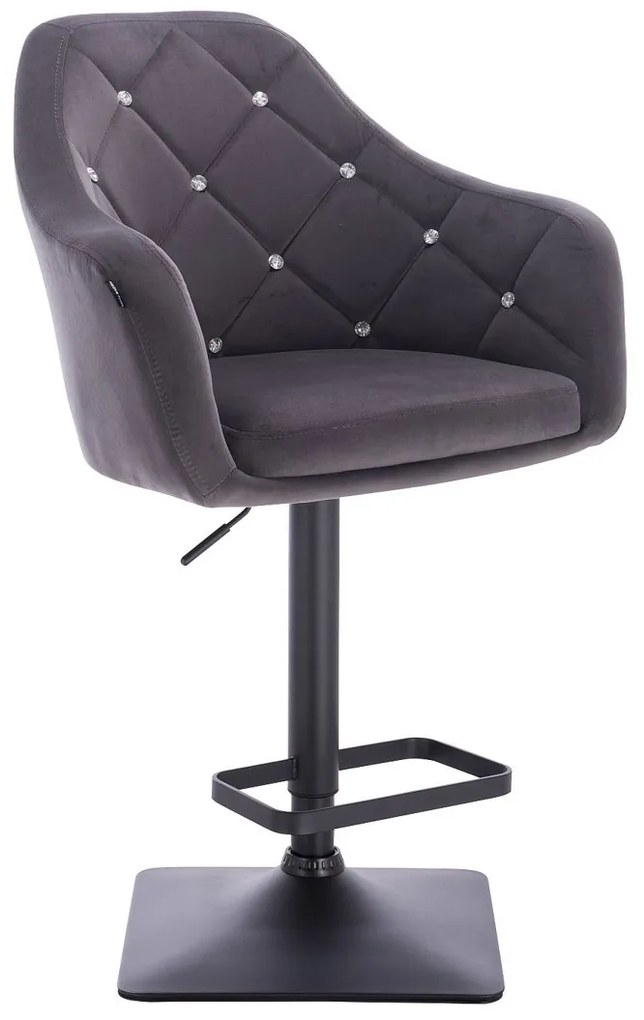 HR830KW Grafit Modern Velúr Szék fekete lábbal