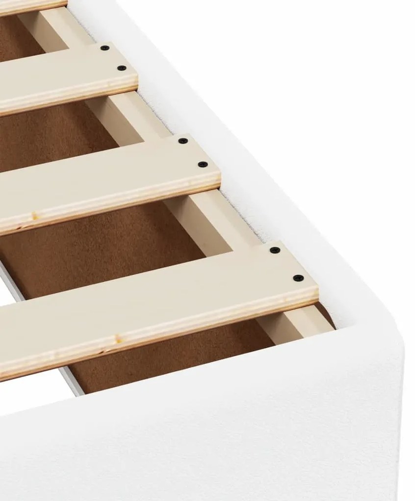 fehér műbőr ágykeret 80 x 200 cm