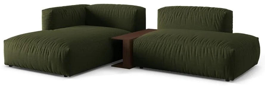 Zöld moduláris sarokkanapé (bal oldali) Martina – Micadoni Home