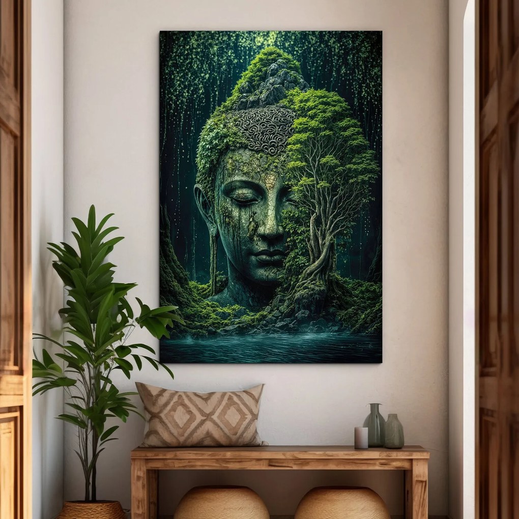 DUBLEZ | Fából készült Buddha kép - Az erdőből született | Prémium UV nyomtatás