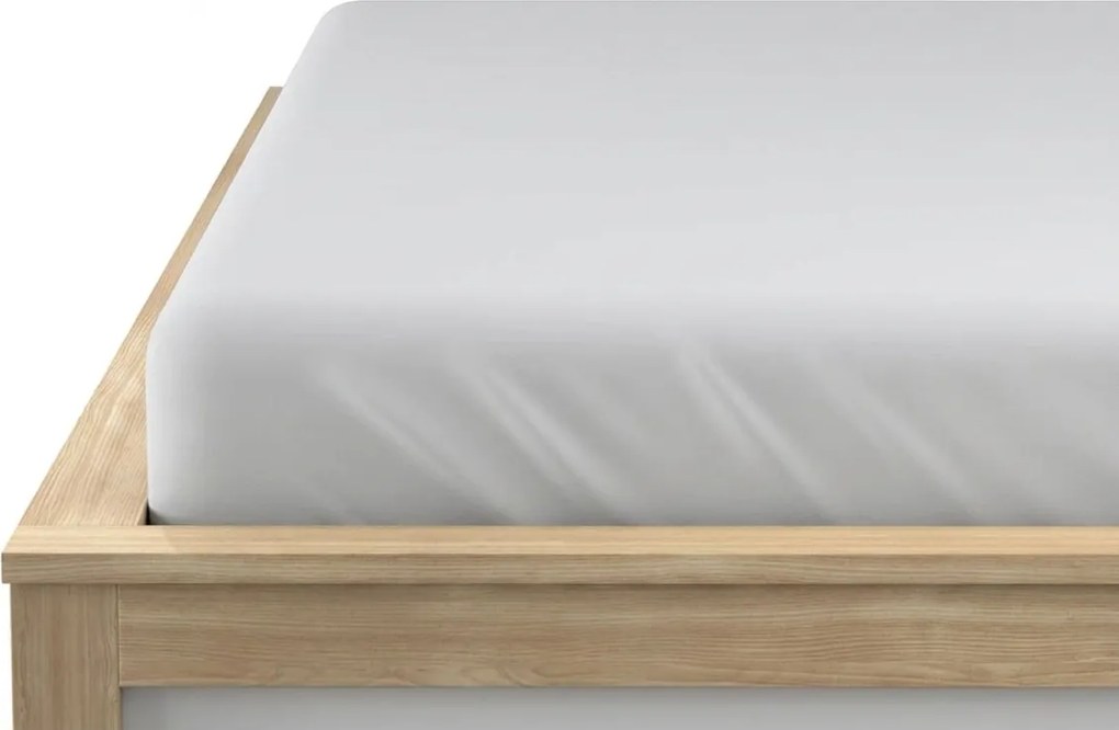 Mikroszálas gumis lepedő ezüstszínű 90 x 200 cm