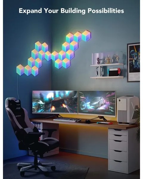 Govee - KÉSZLET 10x LED Lámpa Glide Hexa Pro LED Smart RGBIC Wi-Fi