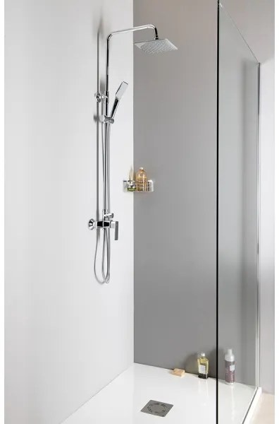 Aqualine FACTOR zuhanyszett csillogó króm kivitelben, csapteleppel