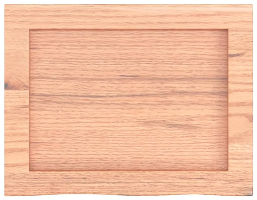 világosbarna kezelt tömör tölgyfa fali polc 40x30x(2-6) cm