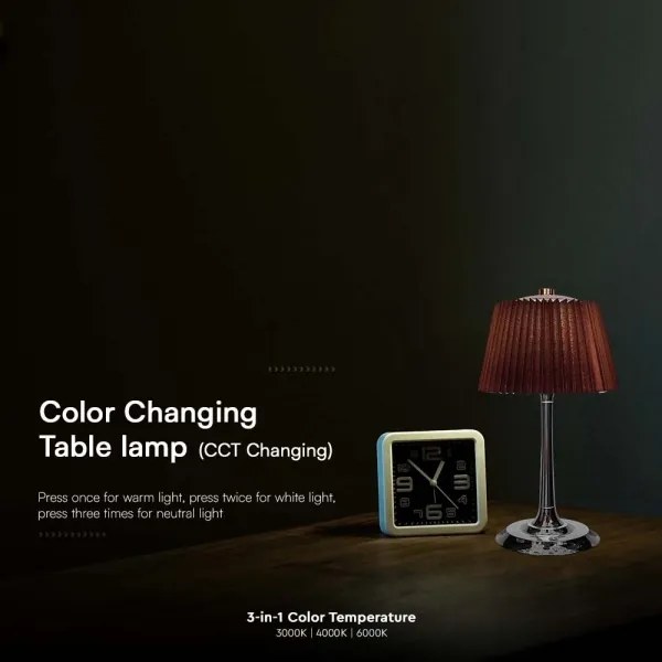 LED Dimmelhető újratölthető asztali lámpa LED/1,5W/5V 3000-6000K 1800 mAh barna