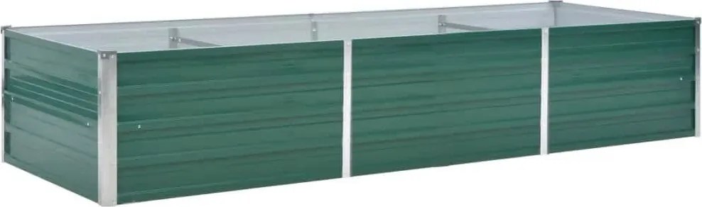 vidaXL zöld horganyzott acél kerti magaságyás 240 x 80 x 45 cm