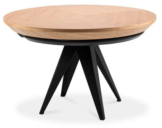 Magnus bővíthető étkezőasztal fekete fémlábakkal, ø 120 cm - Windsor & Co Sofas
