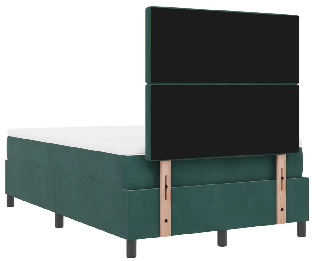 Boxspring Ágy Matrac Khosz Zöld Kicsi Dupla Bársony