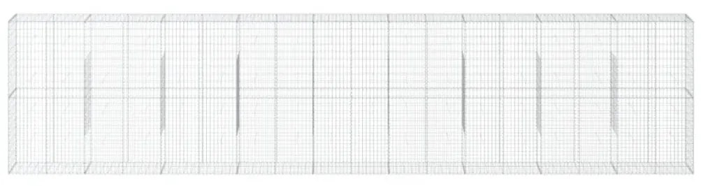 horganyzott vas gabion kosár fedéllel 900 x 50 x 200 cm