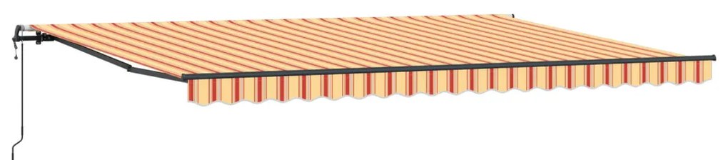 Behúzható napellenző sárga és narancssárga 500 × 350 cm szövet