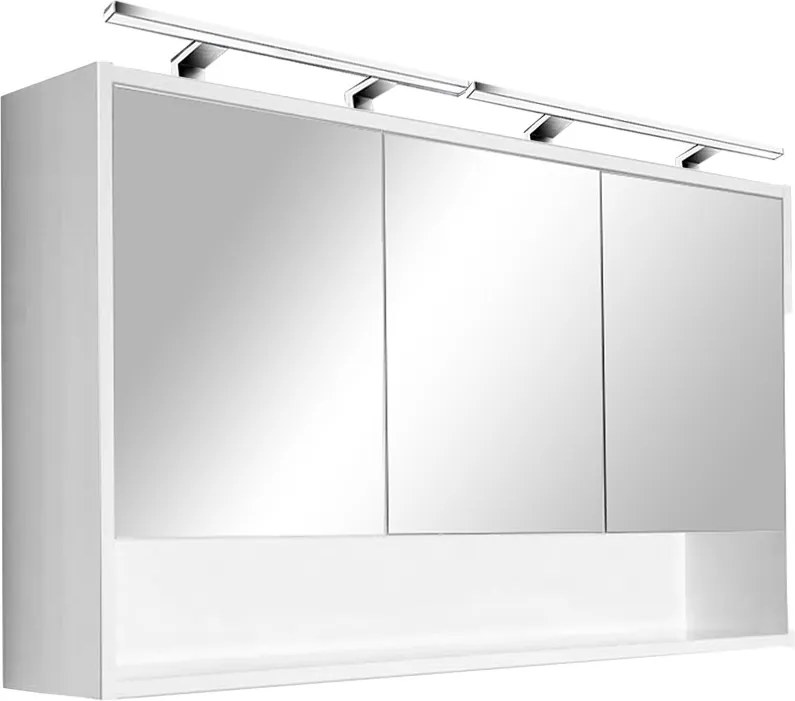 Luna 120 felső tükrös szekrény fehér