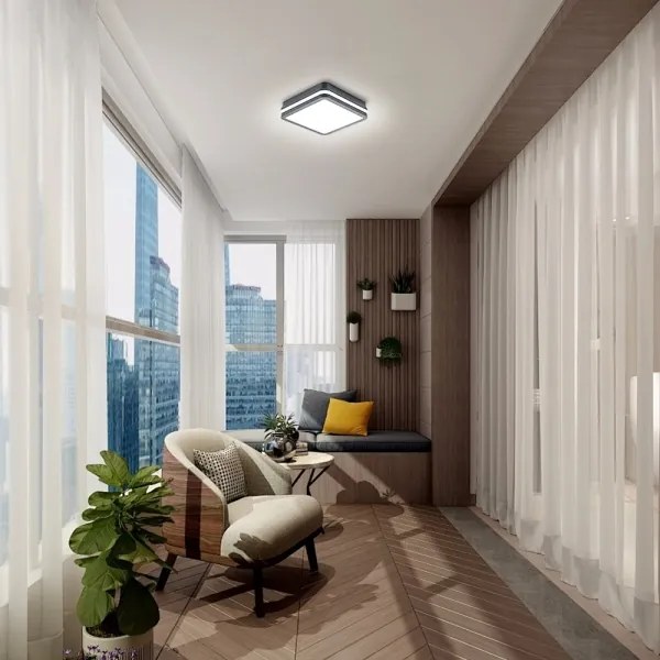Brilagi - BENE LED kültéri lámpa érzékelővel, 18W/230V, 22x22 cm, IP54