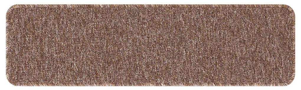 Csúszásmentes Lépcsőszőnyegek 15 pcs Barna 75 x 20 cm PP