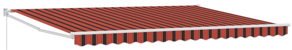 Kézi Behúzható Napellenző Narancs és Barna színben, 450x300 cm
