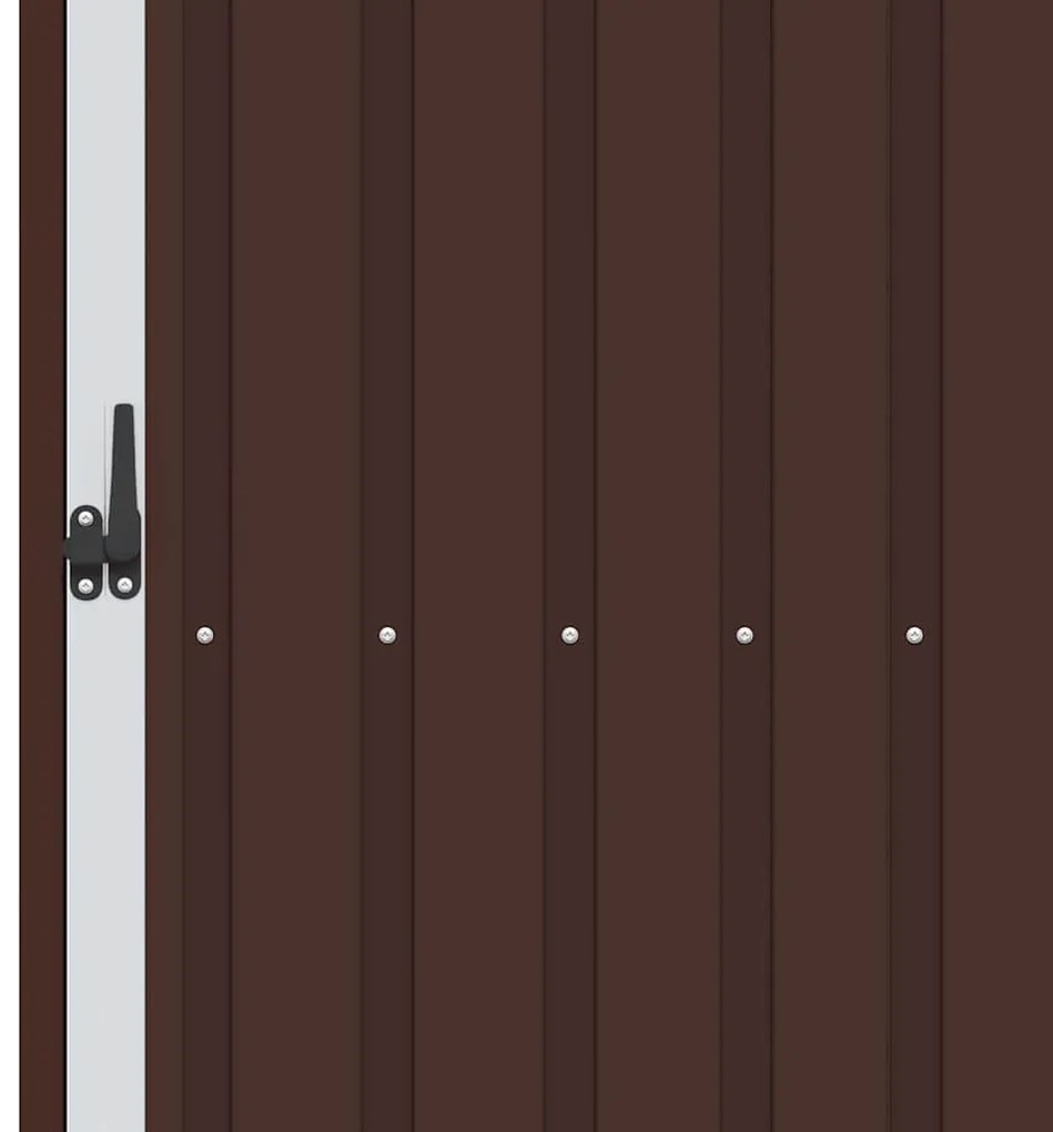 barna horganyzott acél kerti tűzifatároló 245 x 98 x 159 cm