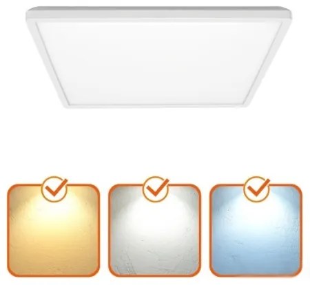 LED fürdőszobai lámpa szenzorral NIVERA LED/18W/230V IP54 30x30 cm fehér + DO