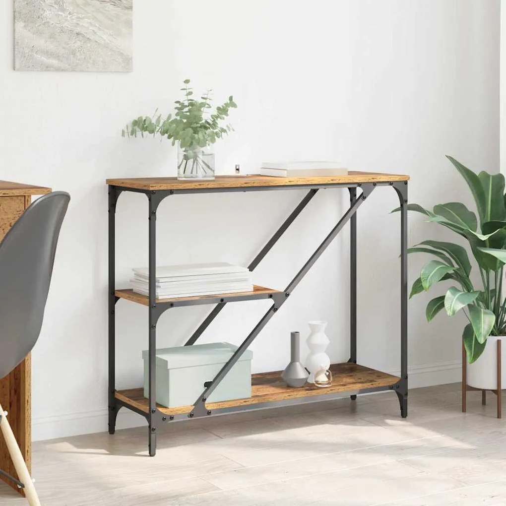 Konzolasztal Öreg fa 88,5 x 30 x 75 cm Faanyag