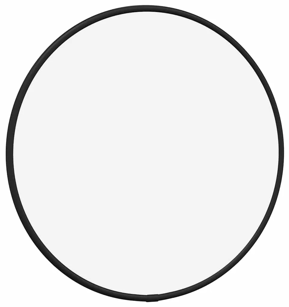fekete falitükör Ø 30 cm Kerek