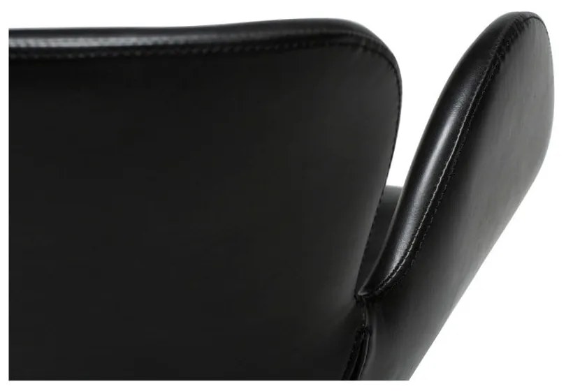 Fekete kárpitozott karfás étkezőfotel Gaia – DAN-FORM Denmark