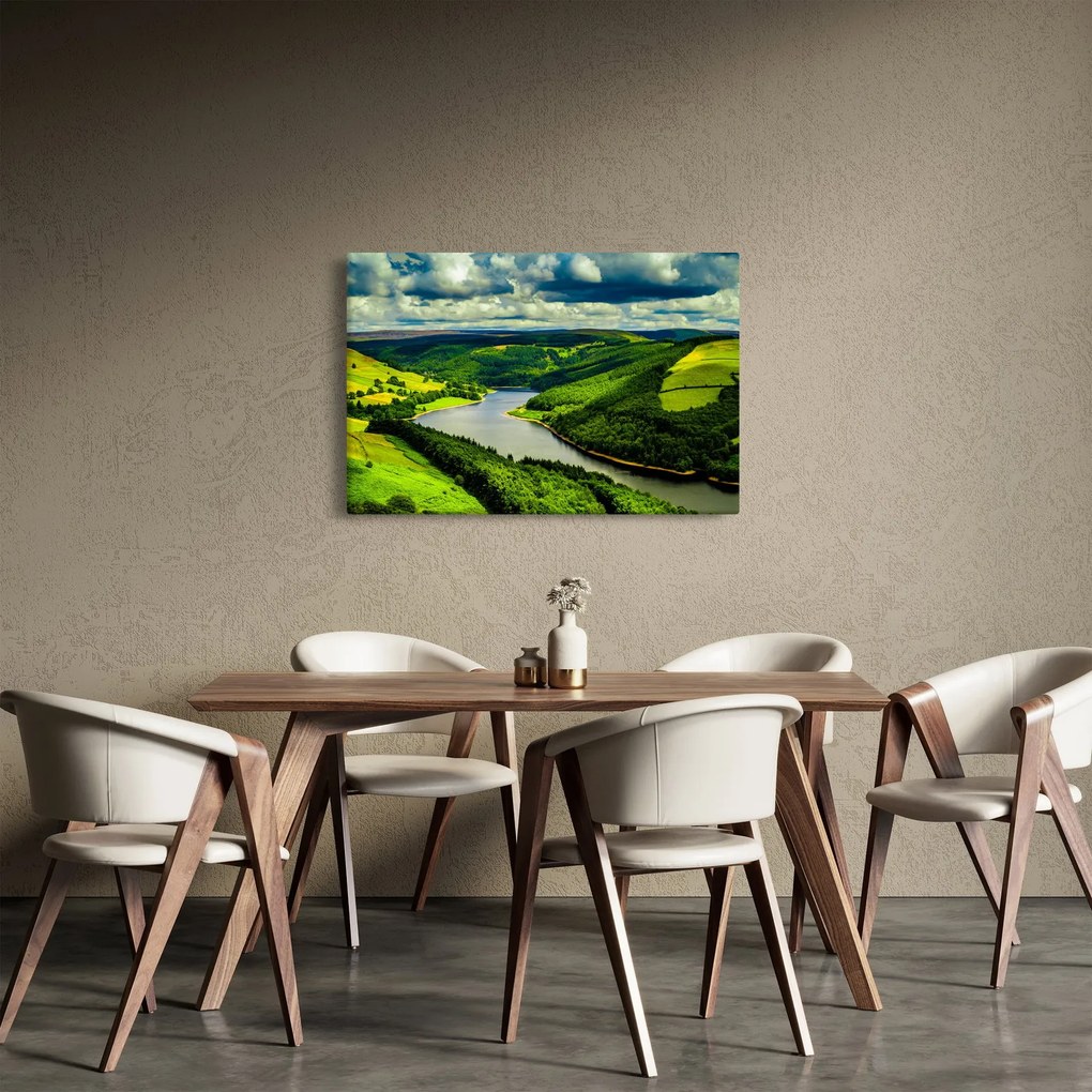 Kép - Zöld táj (90x60 cm)
