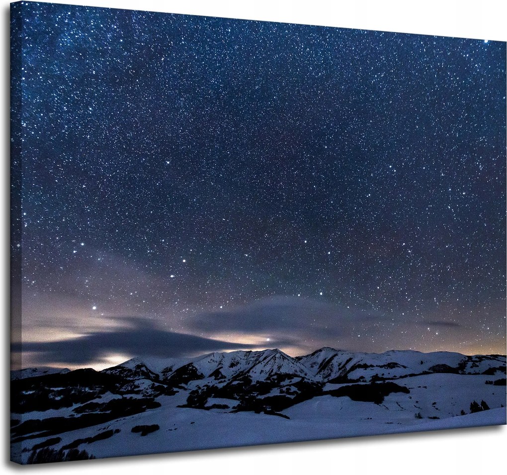 Vászonkép Kozmosz Természet Hegyek a hóban Természet Csillagászat 100x80